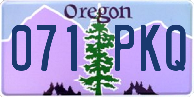 OR license plate 071PKQ