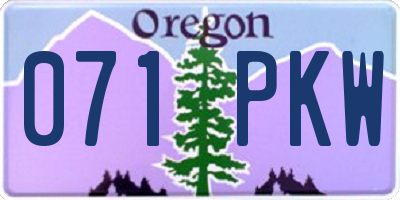 OR license plate 071PKW
