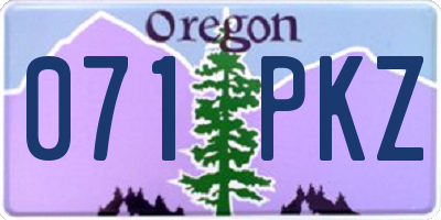 OR license plate 071PKZ