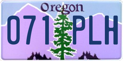 OR license plate 071PLH