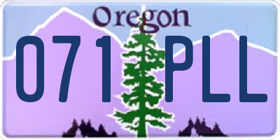 OR license plate 071PLL