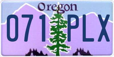 OR license plate 071PLX