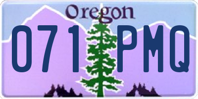 OR license plate 071PMQ