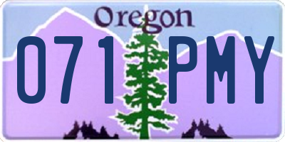 OR license plate 071PMY