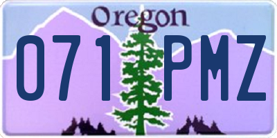 OR license plate 071PMZ