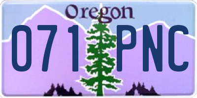 OR license plate 071PNC