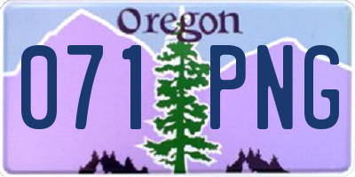 OR license plate 071PNG