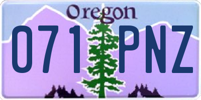 OR license plate 071PNZ