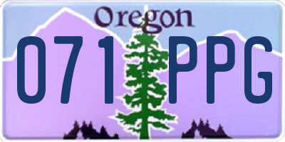 OR license plate 071PPG