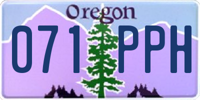 OR license plate 071PPH