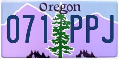 OR license plate 071PPJ