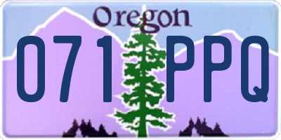 OR license plate 071PPQ