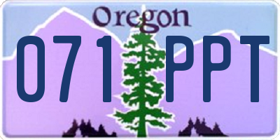 OR license plate 071PPT