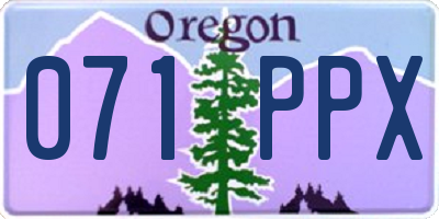 OR license plate 071PPX