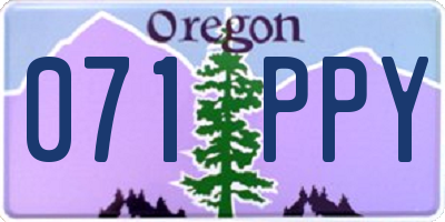 OR license plate 071PPY