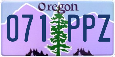 OR license plate 071PPZ