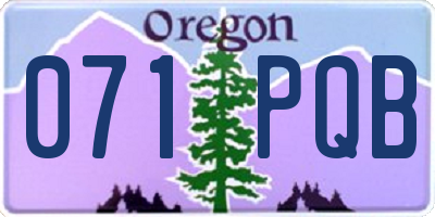 OR license plate 071PQB