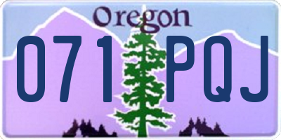 OR license plate 071PQJ