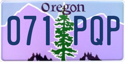 OR license plate 071PQP