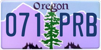 OR license plate 071PRB