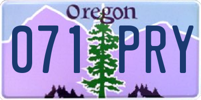 OR license plate 071PRY