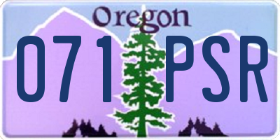 OR license plate 071PSR