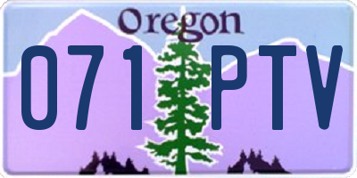 OR license plate 071PTV
