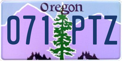 OR license plate 071PTZ
