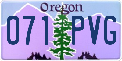 OR license plate 071PVG