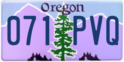 OR license plate 071PVQ