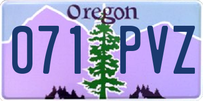 OR license plate 071PVZ