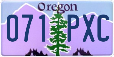 OR license plate 071PXC