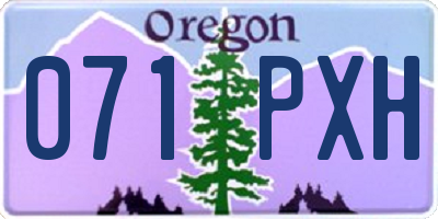 OR license plate 071PXH