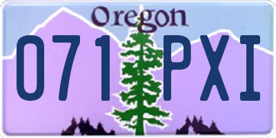 OR license plate 071PXI
