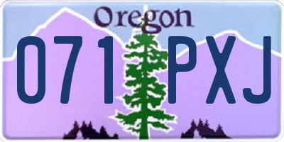 OR license plate 071PXJ
