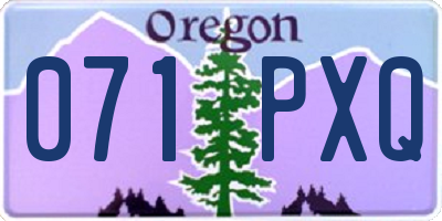 OR license plate 071PXQ