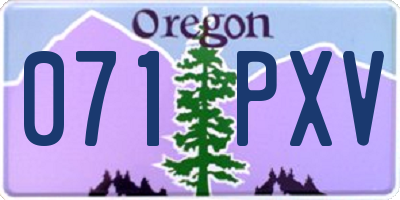 OR license plate 071PXV