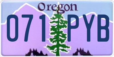 OR license plate 071PYB