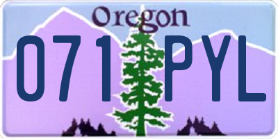 OR license plate 071PYL