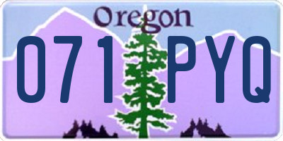 OR license plate 071PYQ