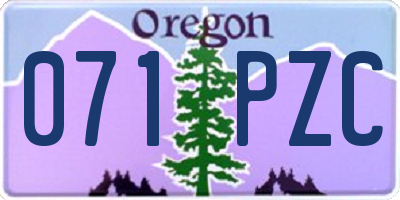 OR license plate 071PZC