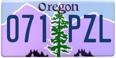 OR license plate 071PZL