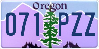 OR license plate 071PZZ