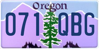 OR license plate 071QBG