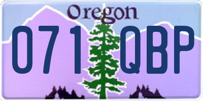OR license plate 071QBP
