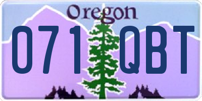OR license plate 071QBT