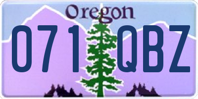 OR license plate 071QBZ