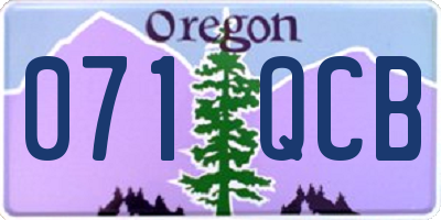 OR license plate 071QCB