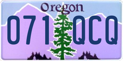 OR license plate 071QCQ
