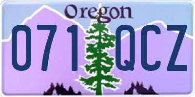 OR license plate 071QCZ